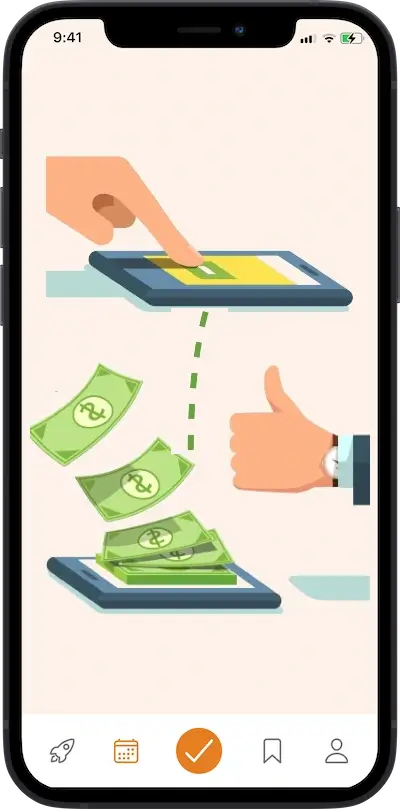 iPhone app
            delivery screen